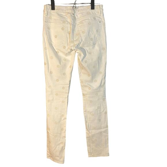 Marc by Marc Jacob Bright White Dot Lou Skinny Ankle Denim Jeans Women Sz 27 - Picture 2 of 14